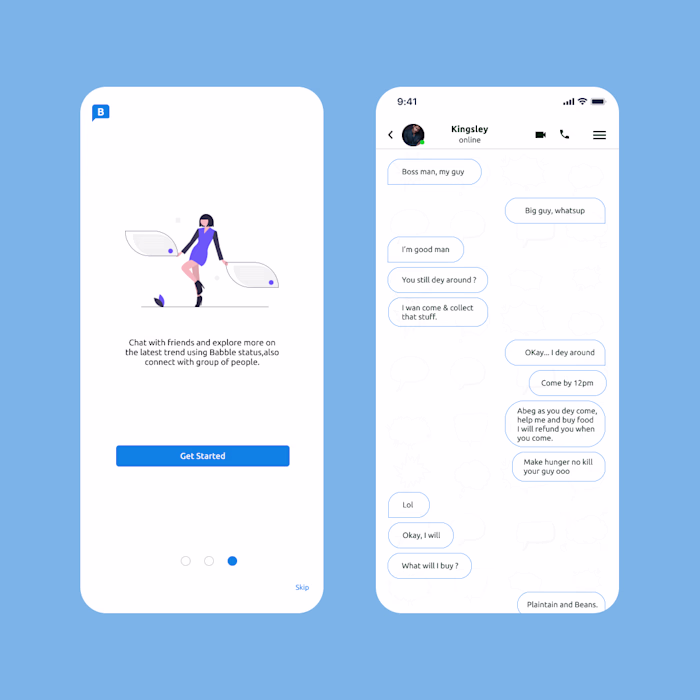 Chatting/Messaging App Design