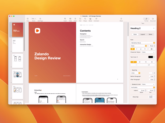 Zalando Design Review