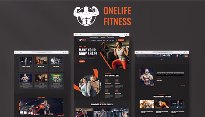 Web designing of a Gym