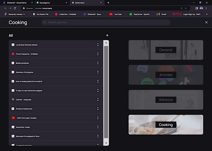 Google Chrome Bookmarks