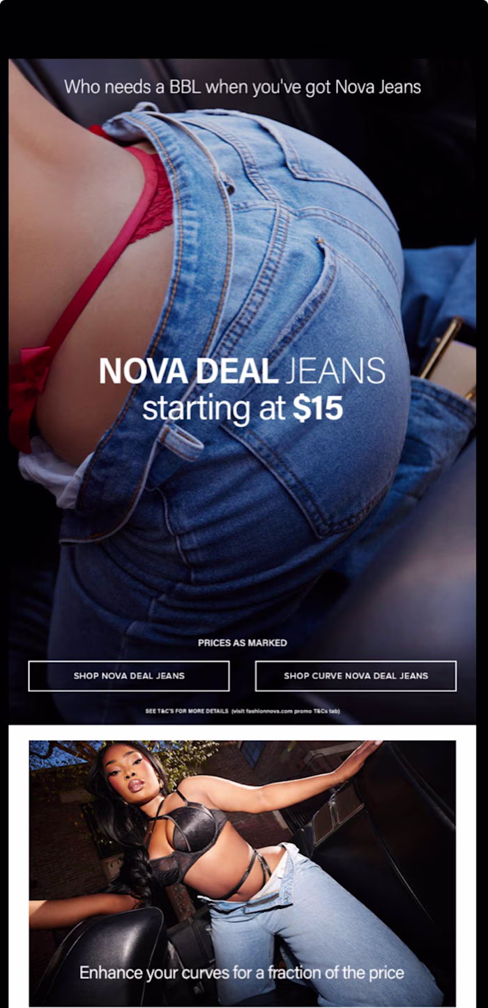 Email Marketing Copy - Fashion Nova
