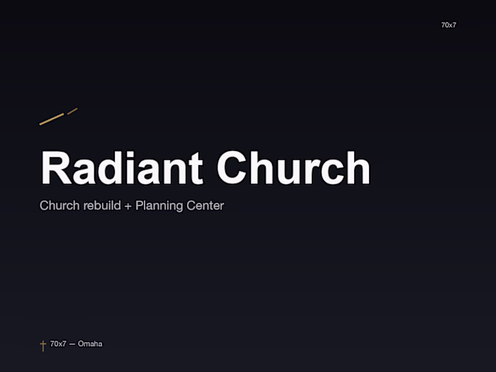 Radiant Church — From Broken to Built for Growth