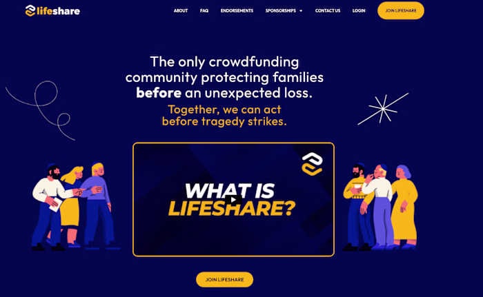 LifeShare | Homepage Messaging Tweak