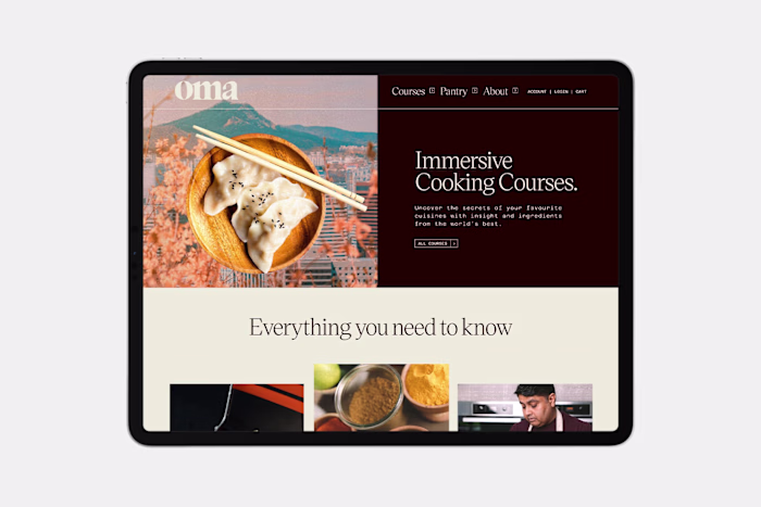 Website Development for Oma Kitchen