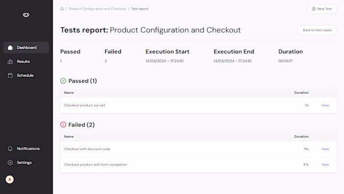 AI-driven E2E testing application