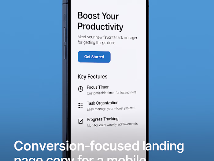 Conversion-focused Landing Page Copy for FocusPal