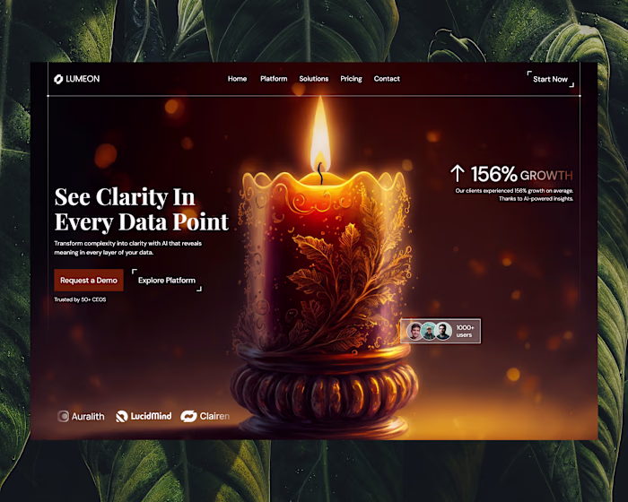 Your hero section could look like this too. Clear and highli...