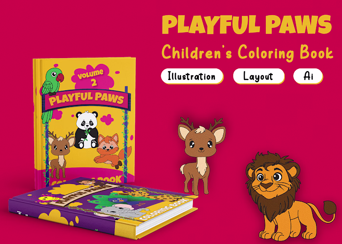 Playful Paws: Coloring book :: Behance