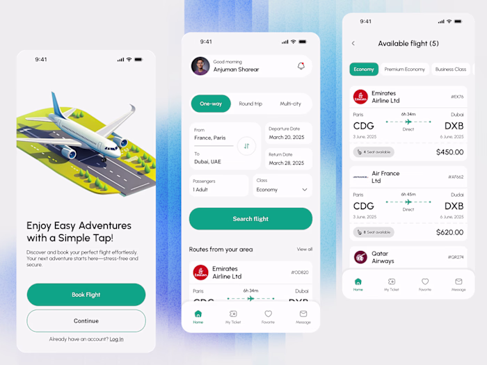 Flight Booking App UI