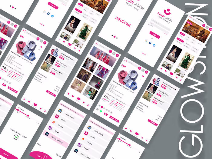 Online clothing shop app design 