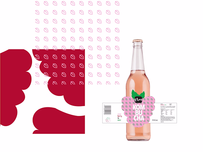 LABEL DESIGN FOR FLUX KOMBUCHA