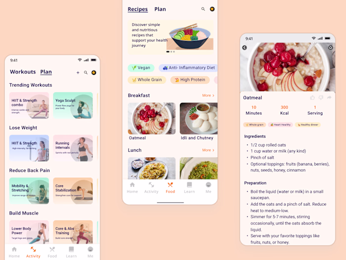 ZenFit - Empowering Health & Wellness Mobile App Design