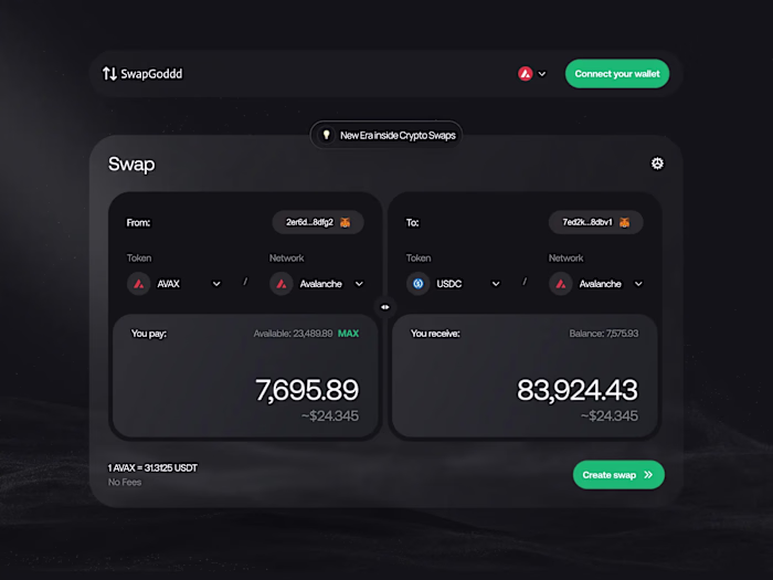 SWAP GOD | Crypto Swap Interface