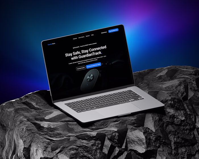 GuardianTrack, smart safety device website