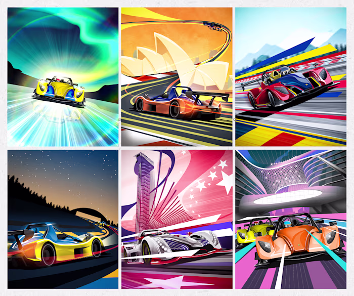 Radical Motorsports 2023 Season Posters(Client Work)