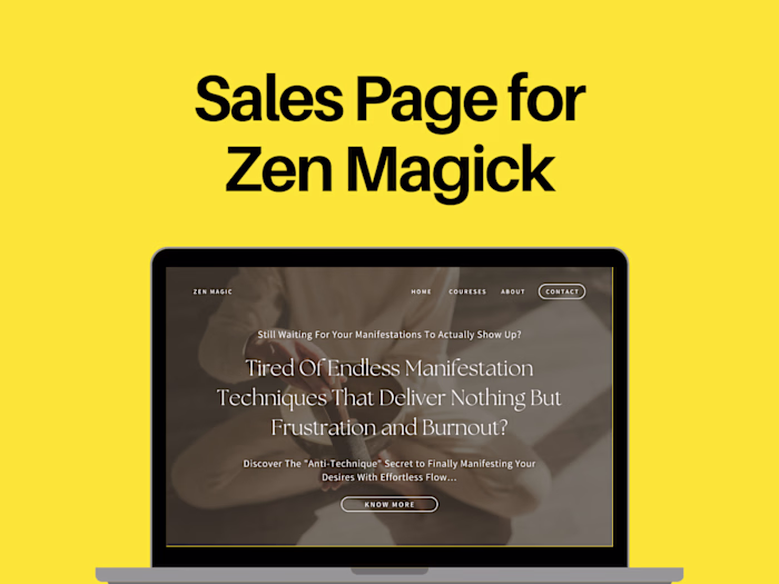 Sales Page for Zen 