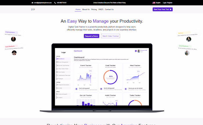 Streamlined Productivity with Digital Task Planner
