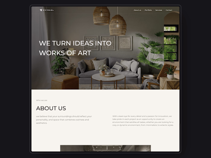 Interior Design Agency Website