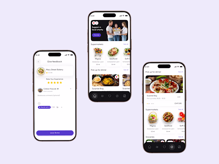 White-label Food Mobile App Design Concept