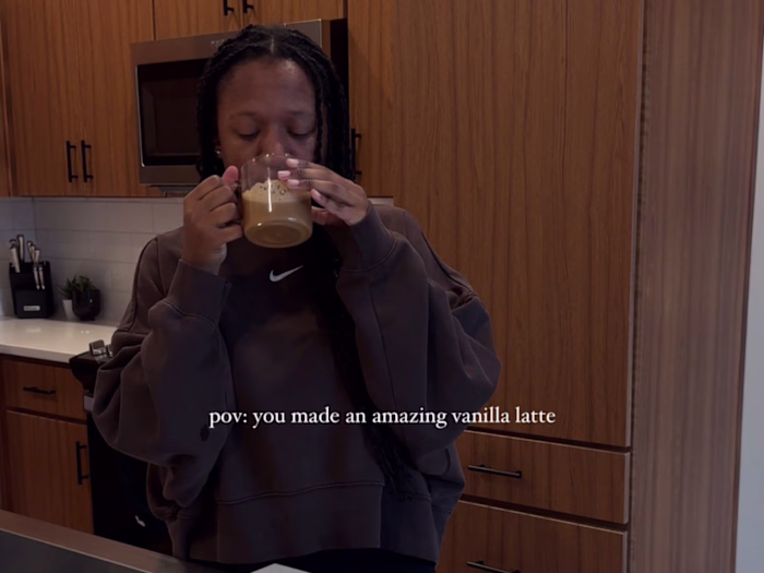 Instagram Edit: "the joy of making latte’s at home…"