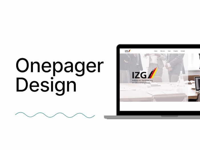 Onepager Design - health and care