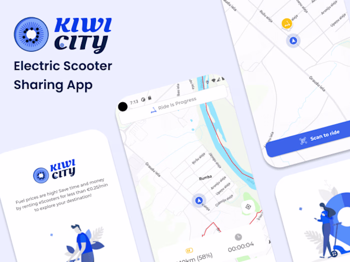 KiwiCity Scooter Sharing App