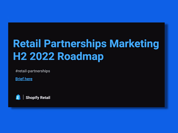 Content Roadmap - Shopify