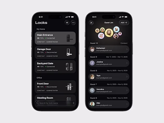 Smart Lock Access Management Interface