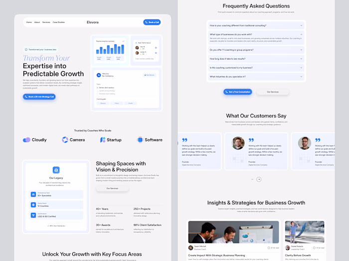 Responsive Consulting Website Design | UIUX | Clean Design #...
