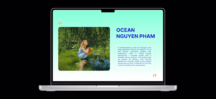 Portfolio scrolling page