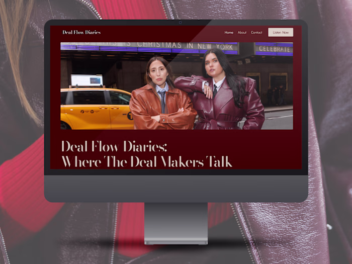 A bold podcast website where business meets culture