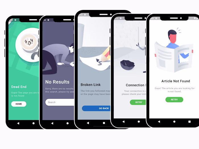 Error Pages for Android/iOS App - Flutter