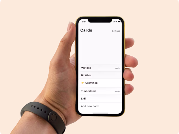 Beleep app for digitizing loyalty cards
