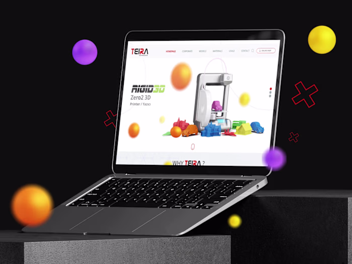 Teira 3D Website Design
