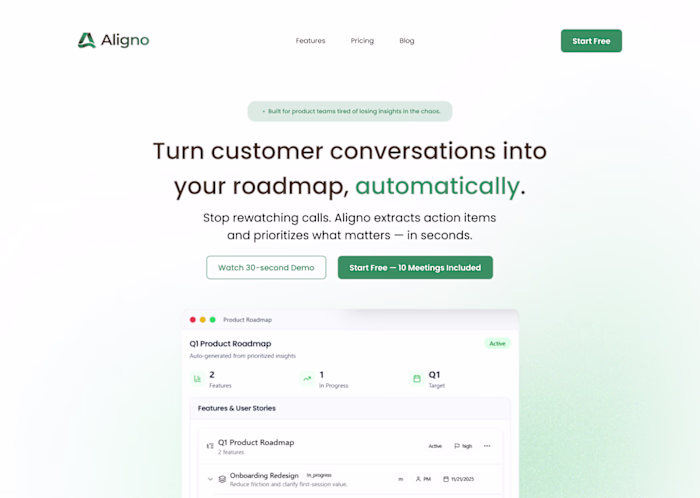 I redesigned Aligno’s hero section. My goal was to improve h...