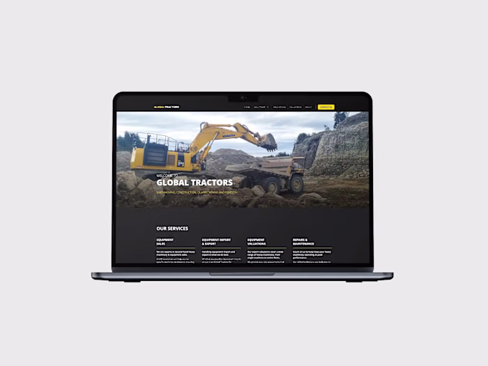 Designing and building Global Tractors’ website in Webflow