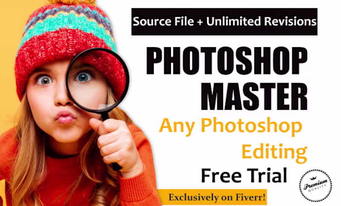 I will do quick photoshop editing within 1hr