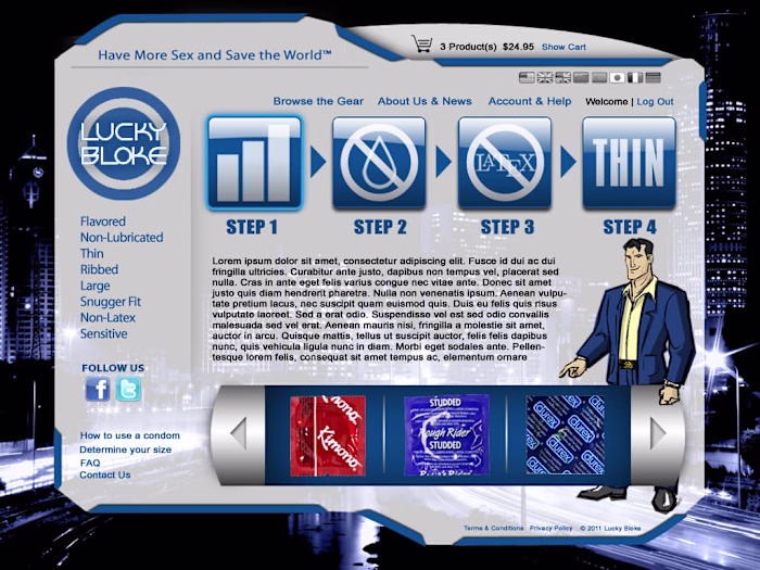 Condom Retailer - Web Design