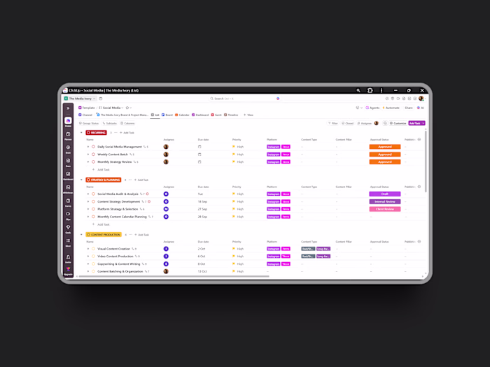 Workflow Management with Clickup