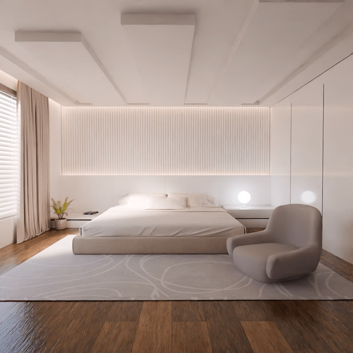 Modern Minimalist Bedroom – Interior Visualization