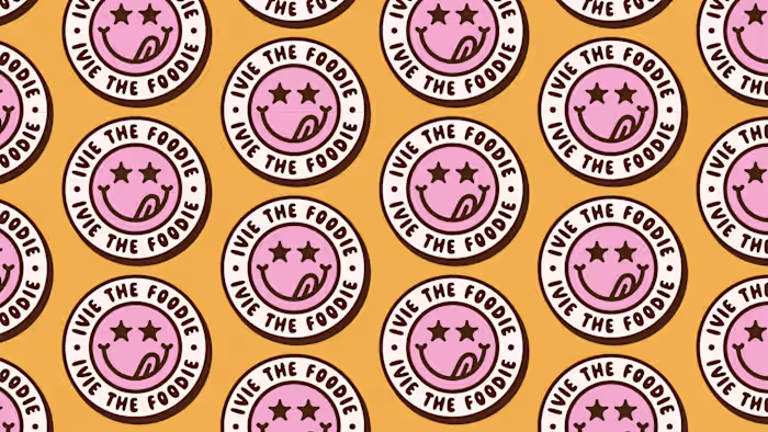 Visual brand identity design for a food influencer