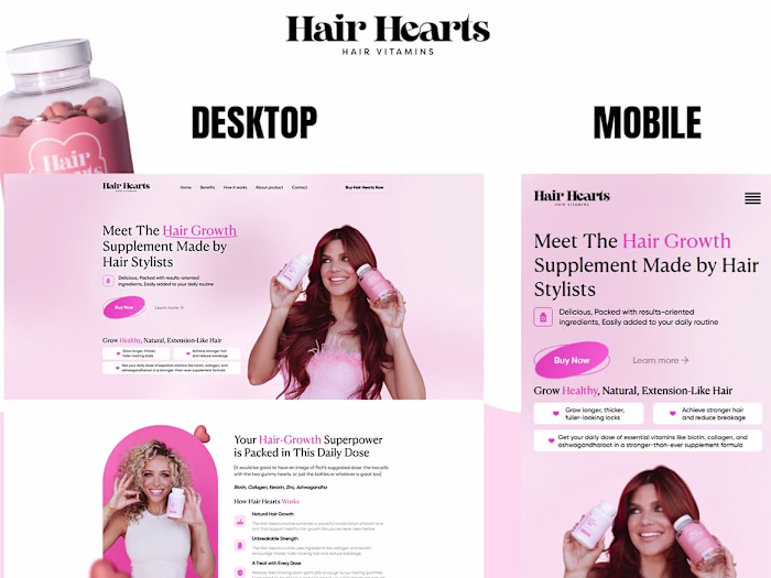 Hair Hearts | Responsive Web Design
