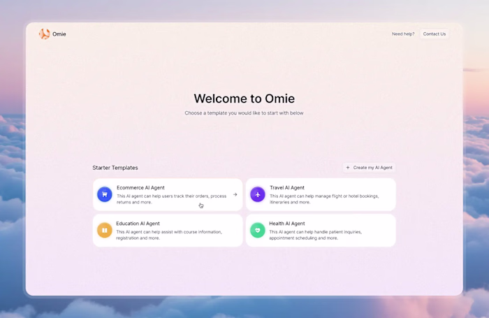 A snapshot from a recent project. Meet Omie, an AI agent tha...