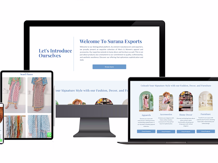 Website Design & Development for Surana Exports