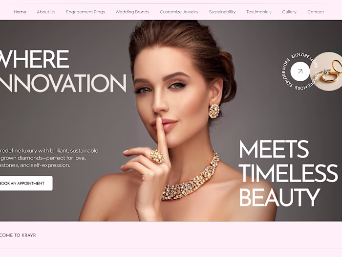 Lab-Grown Diamond Jewelry Website Redesign