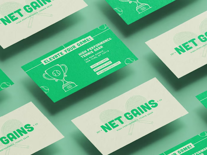 Net Gains | Brand Identity Design | Tennis Shop 🎾 