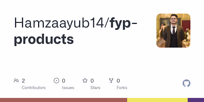 GitHub - Hamzaayub14/fyp-products