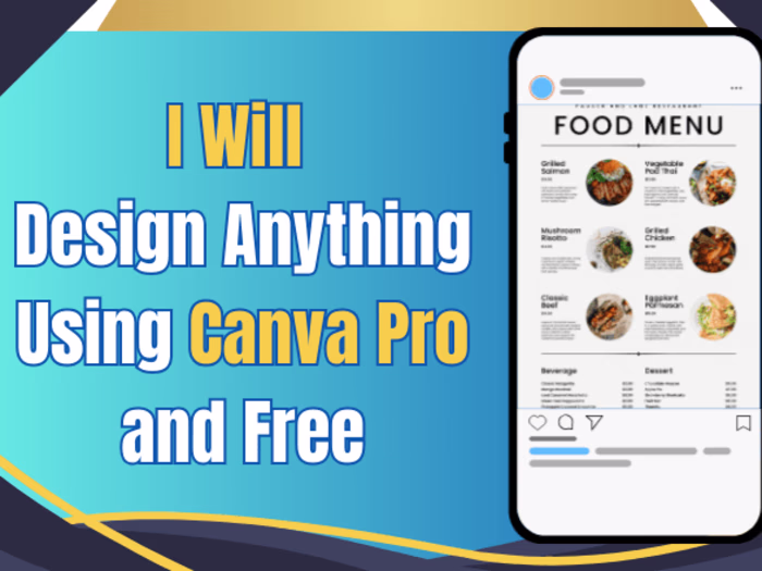 I will Create any Design Using Canva Premium and Free