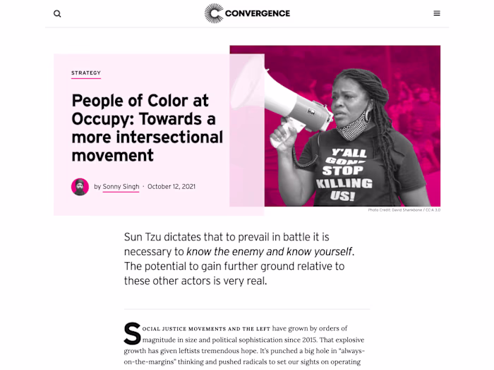 Progressive magazine web design