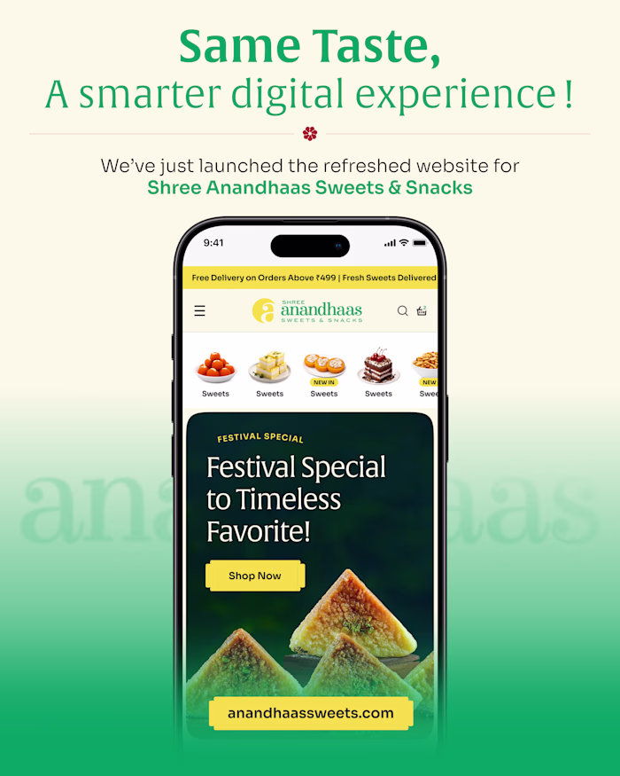 From sweets to seamless UX.
Anandhaas